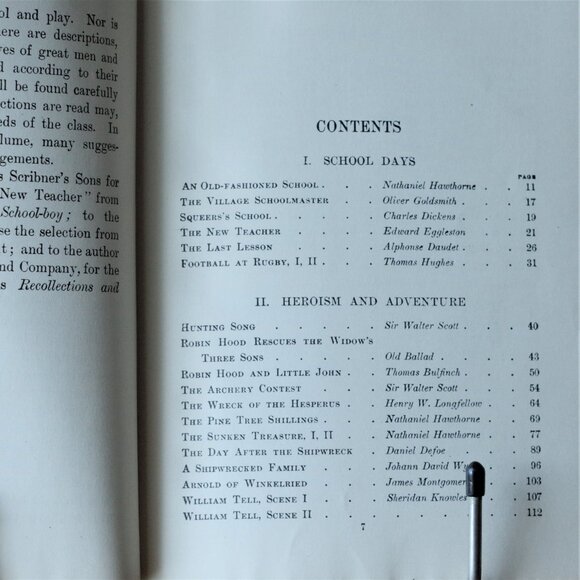 Antique School Reader, Everyday Classics Fifth Reader, Baker and Thorndike 1928 - Picture 4 of 9